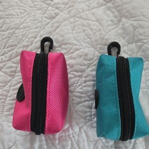 Chewey Pink and Teal  Dog Waste Bag Holders